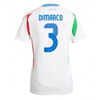 Maglie da calcio Italia Federico Dimarco #3 Seconda Maglia Femminile Europei 2024 Manica Corta